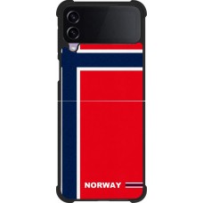 Samsung Galaxy Z Flip4 Case Hülle - Silikon schwarz Norwegen 2026 personalisierbares Fussballtrikot