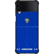 Samsung Galaxy Z Flip4 Case Hülle - Silikon schwarz Usbekistan 2026 personalisierbares Fussballtrikot