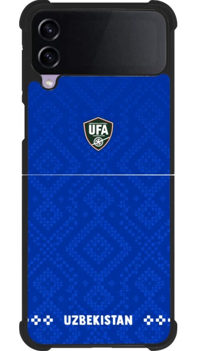 Samsung Galaxy Z Flip4 Case Hülle - Silikon schwarz Usbekistan 2026 personalisierbares Fussballtrikot