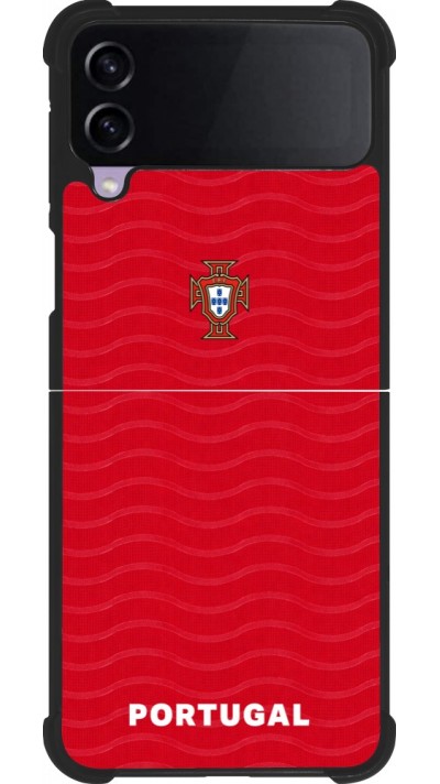 Samsung Galaxy Z Flip4 Case Hülle - Silikon schwarz Portugal 2026 personalisierbares Fussballtrikot