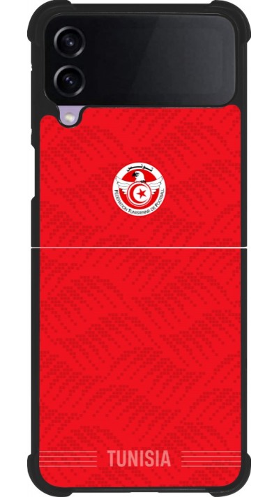 Samsung Galaxy Z Flip4 Case Hülle - Silikon schwarz Tunesien 2026 personalisierbares Fussballtrikot