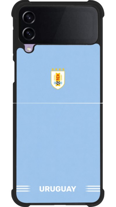 Samsung Galaxy Z Flip4 Case Hülle - Silikon schwarz Uruguay 2026 personalisierbares Fussballtrikot