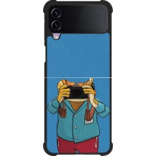 Samsung Galaxy Z Flip4 Case Hülle - Silikon schwarz Frog with camera DTMF