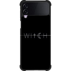 Samsung Galaxy Z Flip4 Case Hülle - Silikon schwarz Halloween 22 witch word