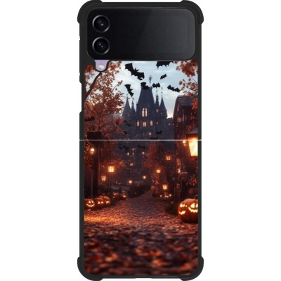 Samsung Galaxy Z Flip4 Case Hülle - Silikon schwarz Halloween 2025 Haunted house