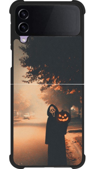 Coque Samsung Galaxy Z Flip4 - Silicone rigide noir Halloween 2025 Scream