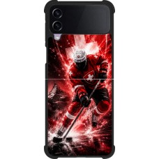 Samsung Galaxy Z Flip4 Case Hülle - Silikon schwarz Hockey World Championship Player