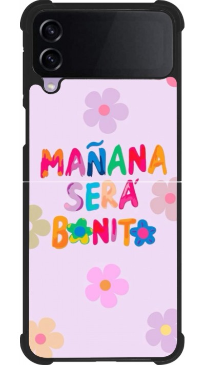 Samsung Galaxy Z Flip4 Case Hülle - Silikon schwarz Karol G Manana sera bonito