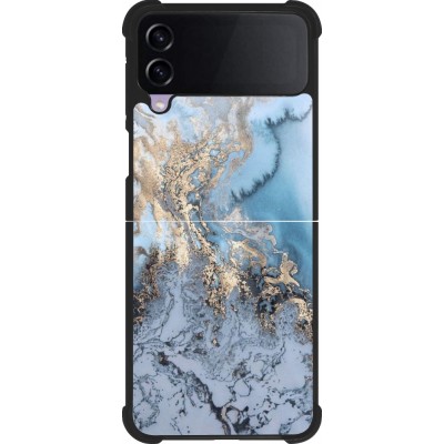 Samsung Galaxy Z Flip4 Case Hülle - Silikon schwarz Marble 04