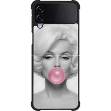 Samsung Galaxy Z Flip4 Case Hülle - Silikon schwarz Marilyn Bubble