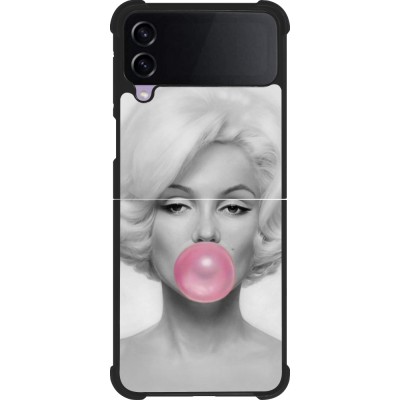Samsung Galaxy Z Flip4 Case Hülle - Silikon schwarz Marilyn Bubble