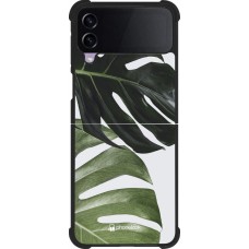 Samsung Galaxy Z Flip4 Case Hülle - Silikon schwarz Monstera Plant