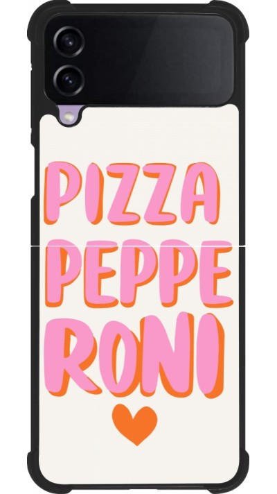 Samsung Galaxy Z Flip4 Case Hülle - Silikon schwarz Pizza pepperoni 2026