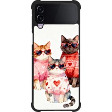 Samsung Galaxy Z Flip4 Case Hülle - Silikon schwarz Saint Valentines Day 26 Cat Love