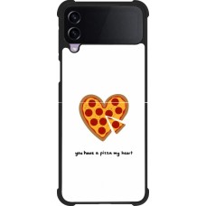 Samsung Galaxy Z Flip4 Case Hülle - Silikon schwarz Saint Valentines Day 26 You have my pizza heart