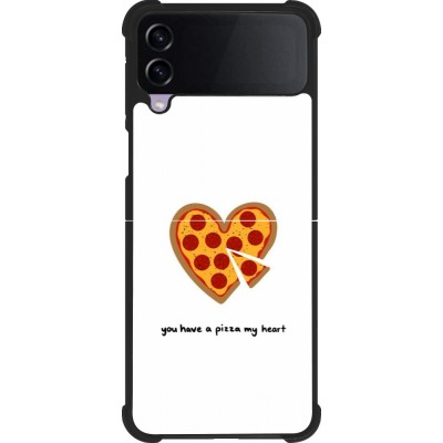 Samsung Galaxy Z Flip4 Case Hülle - Silikon schwarz Saint Valentines Day 26 You have my pizza heart