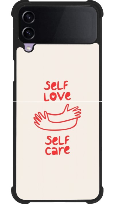 Samsung Galaxy Z Flip4 Case Hülle - Silikon schwarz Saint Valentines Day 26 Self love self care