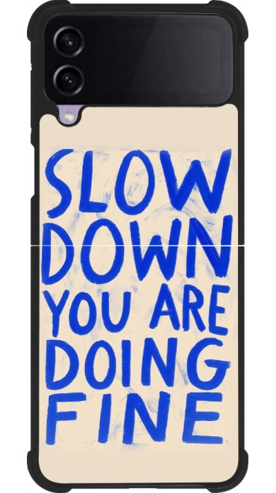 Samsung Galaxy Z Flip4 Case Hülle - Silikon schwarz Slow down 2026