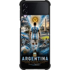Samsung Galaxy Z Flip4 Case Hülle - Silikon schwarz Fussball Argentinien splash 2026