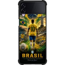 Samsung Galaxy Z Flip4 Case Hülle - Silikon schwarz Fussball Brasilien splash 2026