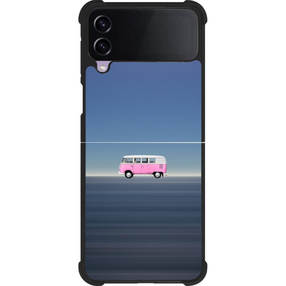 Samsung Galaxy Z Flip4 Case Hülle - Silikon schwarz Spring 23 pink bus