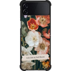 Samsung Galaxy Z Flip4 Case Hülle - Silikon schwarz Full Bloom 2026