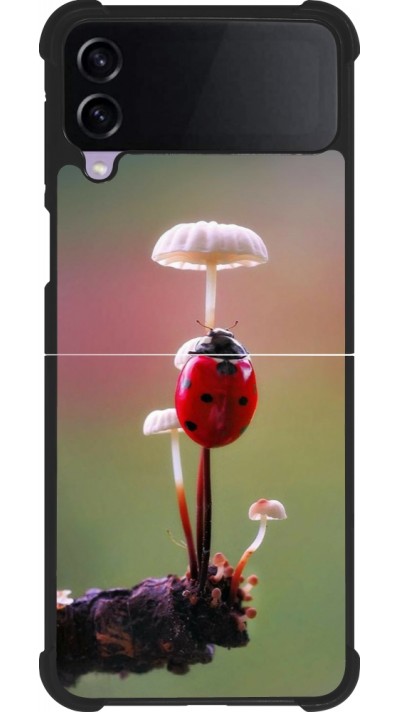 Samsung Galaxy Z Flip4 Case Hülle - Silikon schwarz Ladybird on a mushroom 2026
