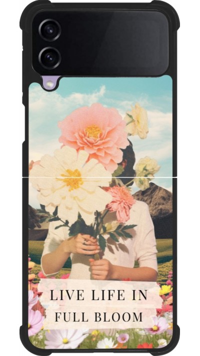 Samsung Galaxy Z Flip4 Case Hülle - Silikon schwarz Live life in full moon 2026