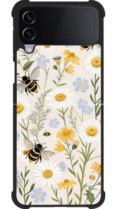Samsung Galaxy Z Flip4 Case Hülle - Silikon schwarz Pattern bees 2026