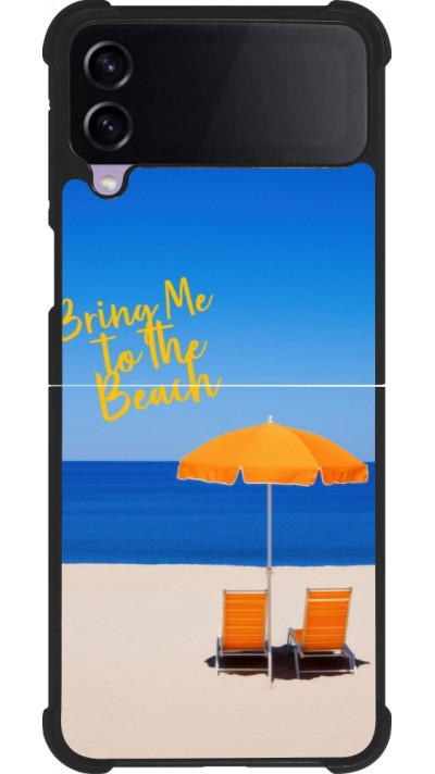 Samsung Galaxy Z Flip4 Case Hülle - Silikon schwarz Summer 2025 Bring me to the beach