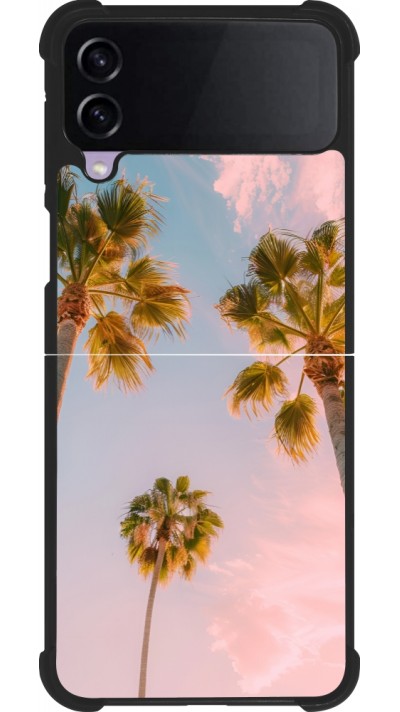 Samsung Galaxy Z Flip4 Case Hülle - Silikon schwarz Summer 2025 Palmiers