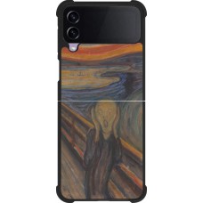 Samsung Galaxy Z Flip4 Case Hülle - Silikon schwarz Kunstbild - Der Schrei - Edvard Munch