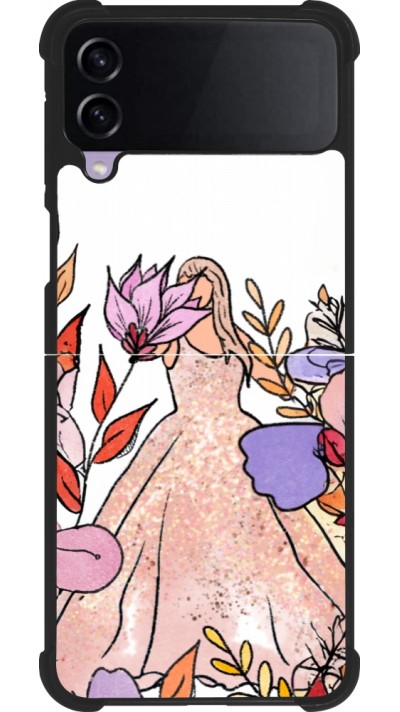 Samsung Galaxy Z Flip4 Case Hülle - Silikon schwarz Taylor Swift Sketch - White