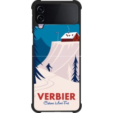 Samsung Galaxy Z Flip4 Case Hülle - Silikon schwarz Verbier Cabane Mont-Fort