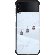 Samsung Galaxy Z Flip4 Case Hülle - Silikon schwarz Winter 22 ski lift