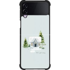 Samsung Galaxy Z Flip4 Case Hülle - Silikon schwarz Winter 25 Cosy House