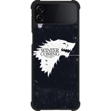 Samsung Galaxy Z Flip4 Case Hülle - Silikon schwarz Winter is coming Stark