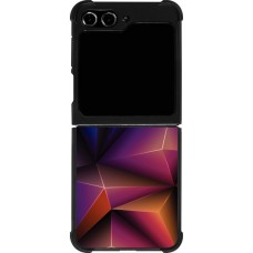 Samsung Galaxy Z Flip5 Case Hülle - Silikon schwarz Abstract Triangles 