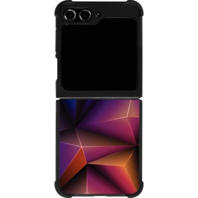 Samsung Galaxy Z Flip5 Case Hülle - Silikon schwarz Abstract Triangles 