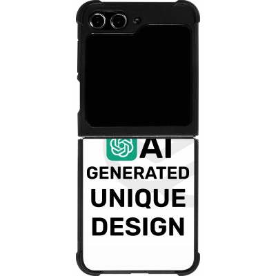 Samsung Galaxy Z Flip5 Case Hülle - Silikon schwarz 100% einzigartig erstellt dank Deiner Kreativität und künstlicher Intelligenz (KI)
