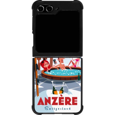 Samsung Galaxy Z Flip5 Case Hülle - Silikon schwarz Anzère Mountain Jacuzzi