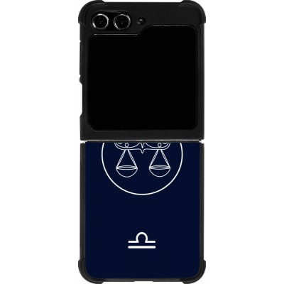 Samsung Galaxy Z Flip5 Case Hülle - Silikon schwarz Astrologie Waage