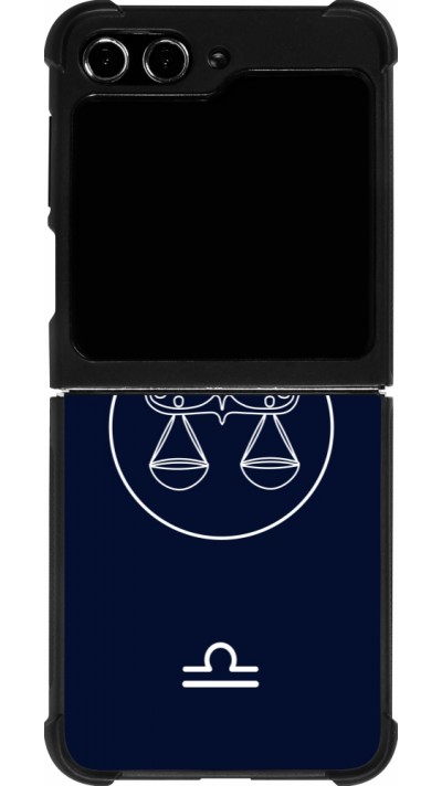Samsung Galaxy Z Flip5 Case Hülle - Silikon schwarz Astrologie Waage