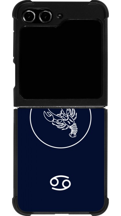 Samsung Galaxy Z Flip5 Case Hülle - Silikon schwarz Astrologie Krebs
