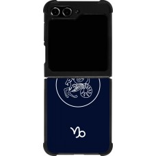 Samsung Galaxy Z Flip5 Case Hülle - Silikon schwarz Astrologie Steinbock