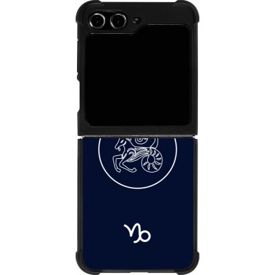 Samsung Galaxy Z Flip5 Case Hülle - Silikon schwarz Astrologie Steinbock