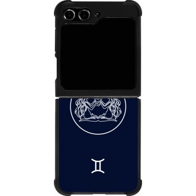 Samsung Galaxy Z Flip5 Case Hülle - Silikon schwarz Astrologie Zwillinge