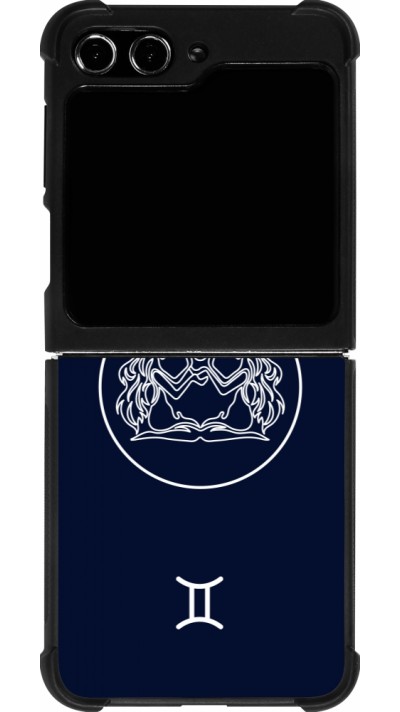 Samsung Galaxy Z Flip5 Case Hülle - Silikon schwarz Astrologie Zwillinge