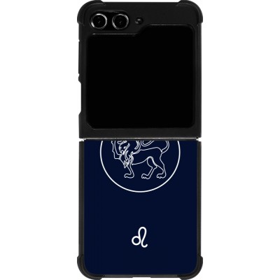 Samsung Galaxy Z Flip5 Case Hülle - Silikon schwarz Astrologie Löwe