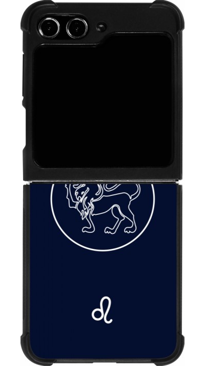 Samsung Galaxy Z Flip5 Case Hülle - Silikon schwarz Astrologie Löwe